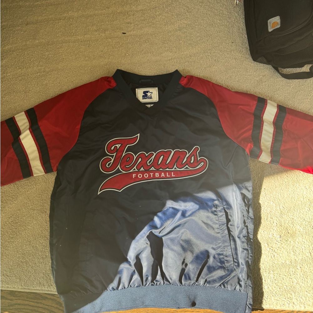 HOUSTON TEXANS STARTER Navy and White Jacket